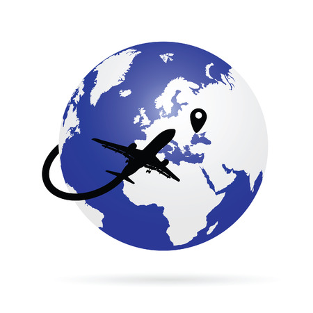 trip around the world color vectorのイラスト素材