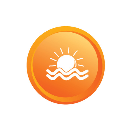 sun and sea button color vectorのイラスト素材