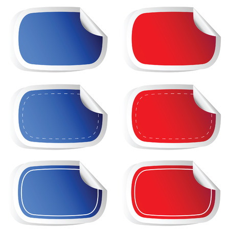 sticker blue and red vector illustrationのイラスト素材