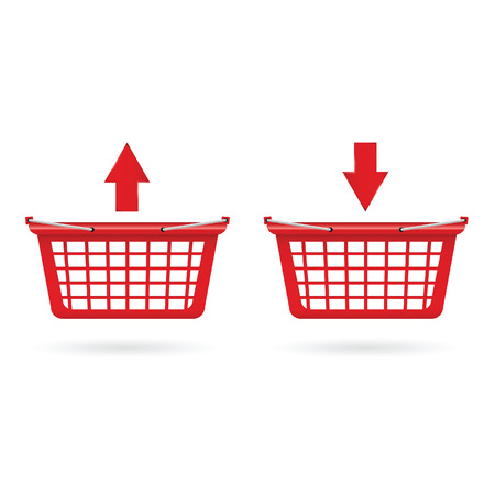 basket shop red vector illustrationのイラスト素材