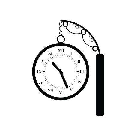clock old black vector illustrationのイラスト素材