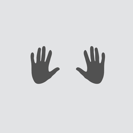 hand on grey vector illustrationのイラスト素材