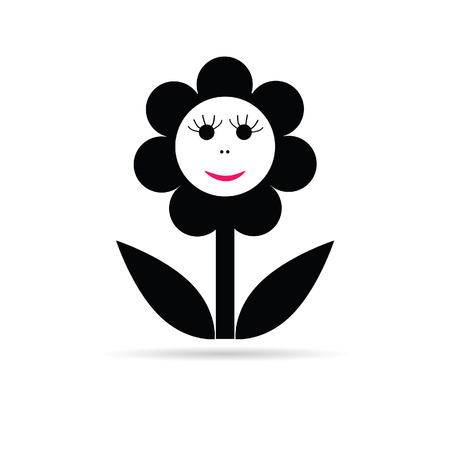 flower happy smile color vectorのイラスト素材