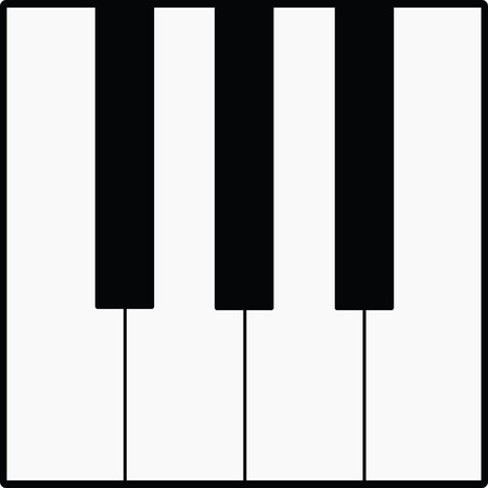 piano keys vector illustration on a whiteのイラスト素材