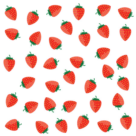 strawberry color red vector on a white backgroundのイラスト素材