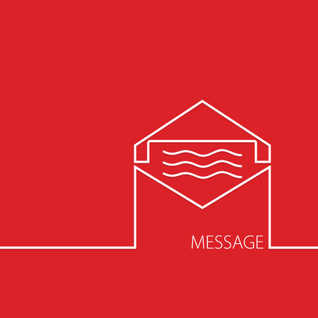 message in red vector illustrationのイラスト素材