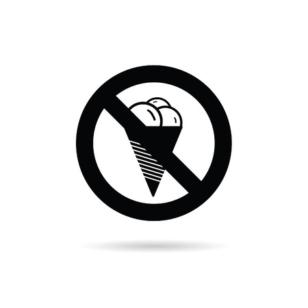 ice cream sign fresh black vector silhouetteのイラスト素材