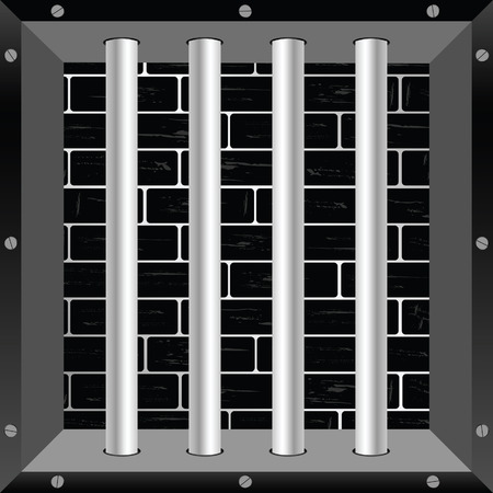 prison bars steel illustrationのイラスト素材