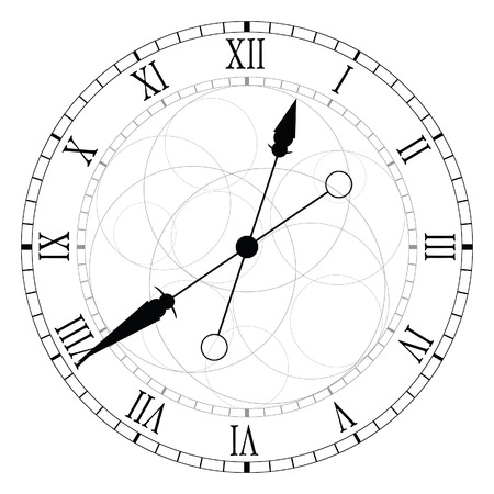 clock circle black vector illustrationのイラスト素材