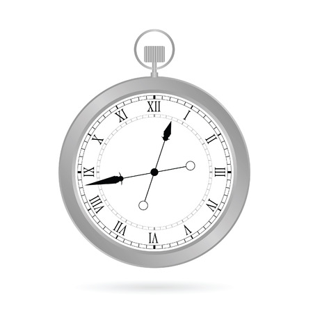clock silver vector illustrationのイラスト素材