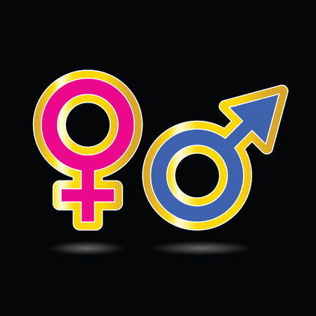 man and woman symbol vector illustrationのイラスト素材