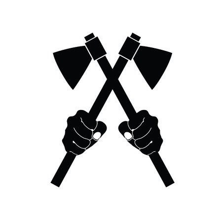 axes tool vector in black colorのイラスト素材