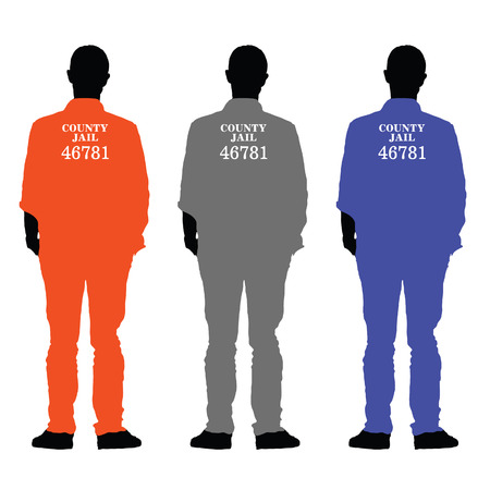 prisioner set vector illustration in colorfulのイラスト素材