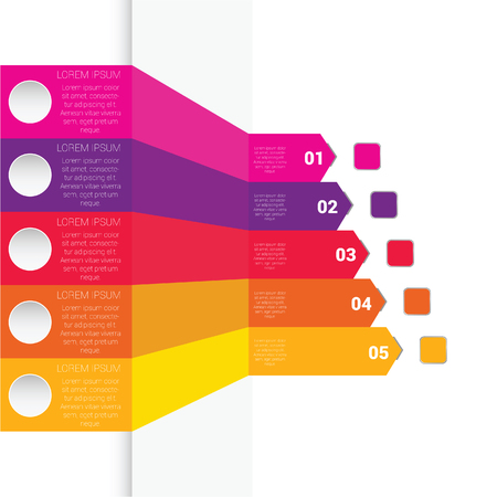 infographic colorful illustration on whiteのイラスト素材
