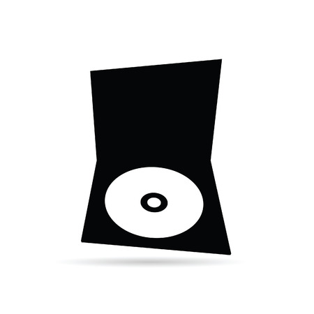 cd music black and white illustrationのイラスト素材