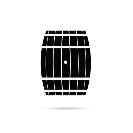 barrel illustration in black colorのイラスト素材