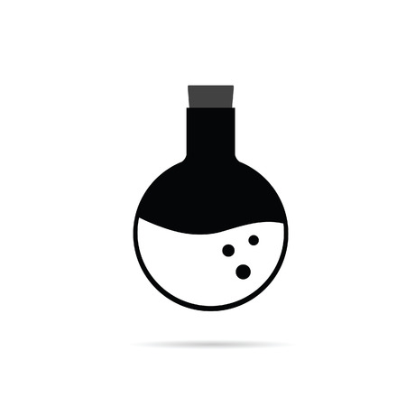 crucible chemistry in black and white color illustrationのイラスト素材