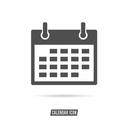 calendar icon black and white color design illustrationのイラスト素材