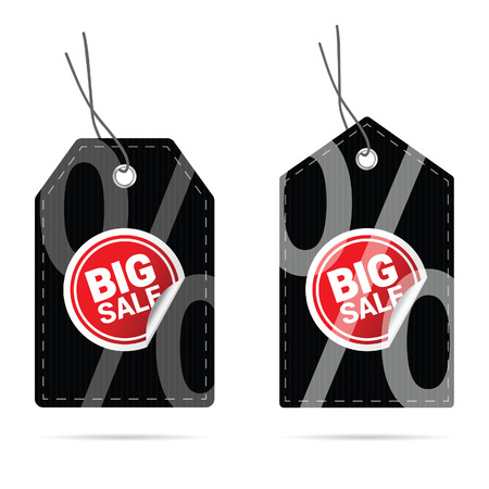 tag with big sale sticker on it illustration in colorfulのイラスト素材
