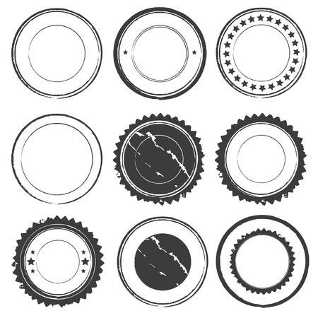 grunge rubber set color design illustration on whiteのイラスト素材