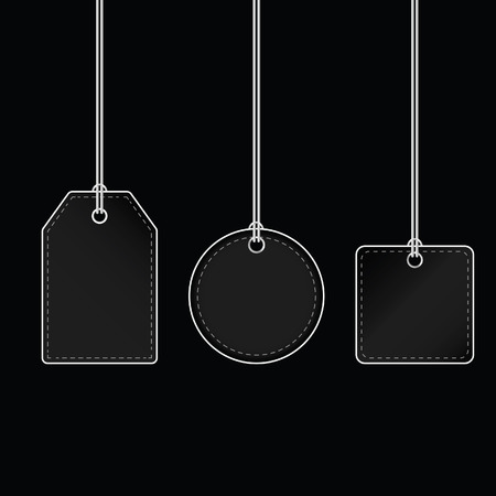 tag blank design illustration art on black backgroundのイラスト素材