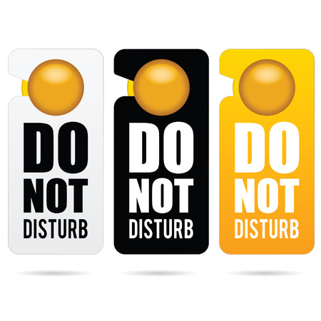 do not disturb design set illustration in colorfulのイラスト素材