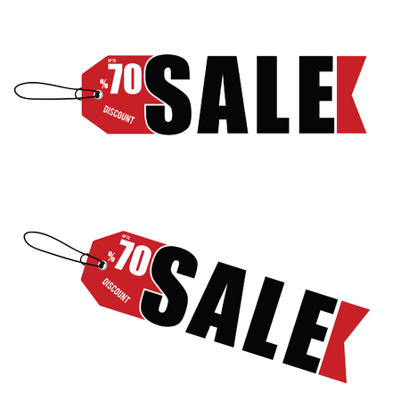 sale discount tag design illustration on whiteのイラスト素材
