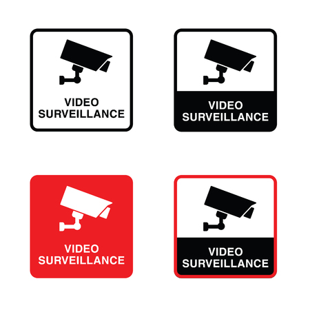 video surveillance icon set illustration on whiteのイラスト素材