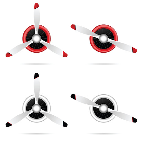 motor with propeller set illustration in colorfulのイラスト素材