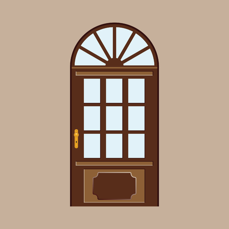 door design colored art illustrationのイラスト素材