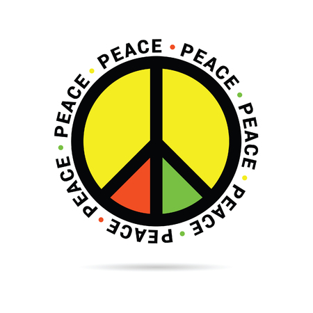 peace symbol element art illustrationのイラスト素材