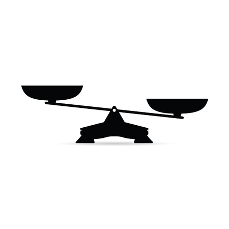 A scales in black color art illustration on white background.のイラスト素材