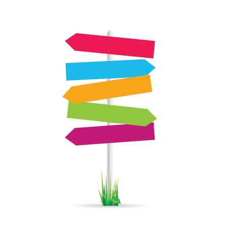 Signboard colored icon on white background, vector illustration.のイラスト素材