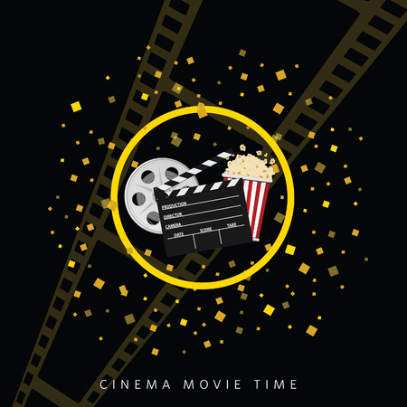 Cinema and movie time illustrationのイラスト素材