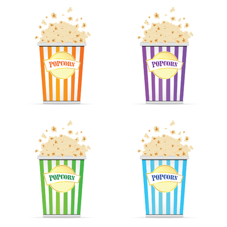 popcorn set art illustrationのイラスト素材