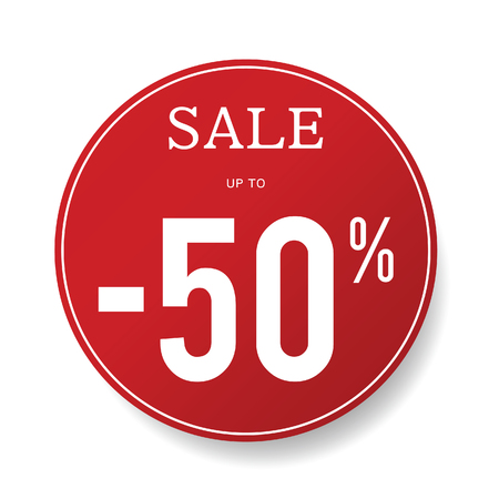 Sale sign red color illustrationのイラスト素材