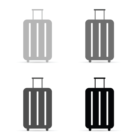 travel bag in grey color illustrationのイラスト素材