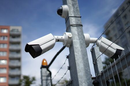 Video surveillance CCTV cameras used for security of car park or building