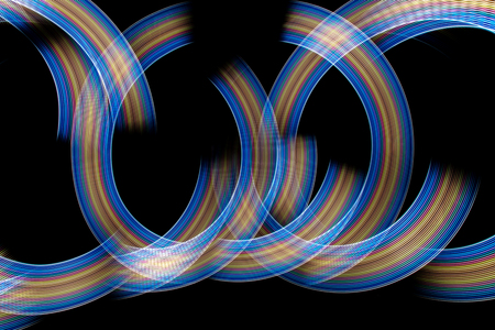 Abstract background of long explosure tale light on black ,Technology backgroud