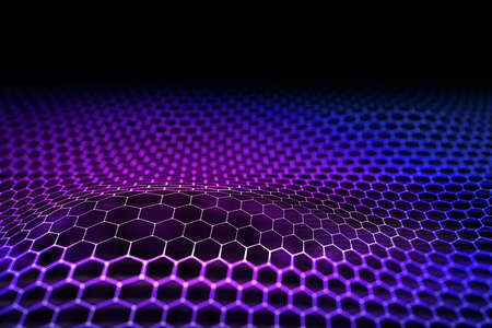 Abstract hexagons pattern background for high technology and innovation concept , science background.の写真素材