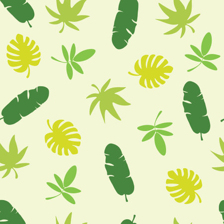 seamless pattern with leavesのイラスト素材