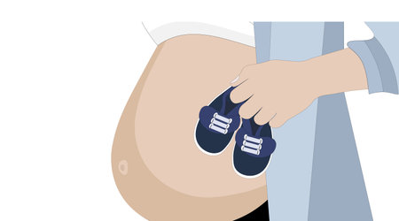 girl in expectation of a babyのイラスト素材