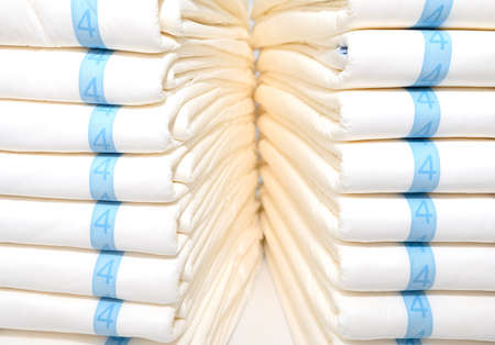 Disposable diapers for adults. Diapers for urinary incontinence.の写真素材