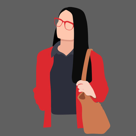 Different young woman. Girl with coffee in her hands goes to work, energy and cheerfulness. Hot drink, tea, businesswoman. Cartoon flat vector illustration isolated. Vector illustrationのイラスト素材