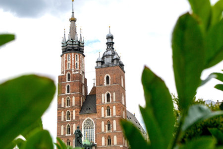 St. Mary's Basilica in Cracow. High quality photoのeditorial素材