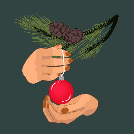 Winter Season Holidays, Corporate Party Event Celebration Landing Page Template. Tiny Characters Celebrate New Year at Huge 2023のイラスト素材