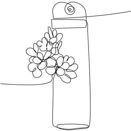 Skin care concept. Landing page template. Morning routine. Bath time. Organic products for scrubbing and body skin care with natural herbal skin care products, top view. Vector illustrationのイラスト素材