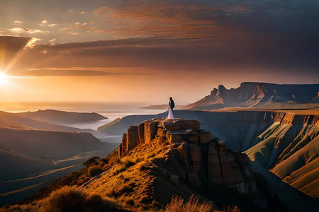 Fantastic sunset on the Danish North Sea coast with beautiful colors and great light. High quality photoの素材