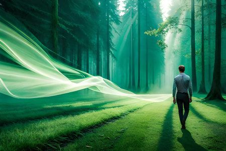 green planet concept - green tree in ptotecting shell with sunshine around. Save our planet. Earth day concept background. Ecology concept. Globe map drawing and leaves isolated on white Generative AIの素材