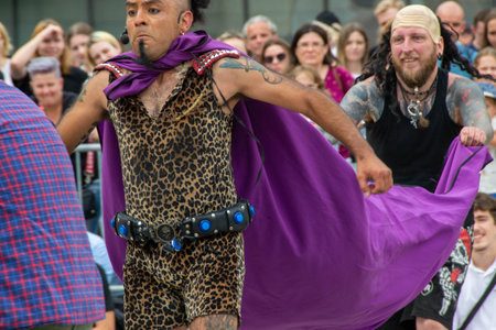 Cracow, Malopolska, Poland - 09.06.2023: Street Theatre Festival. International annual event. Mr...